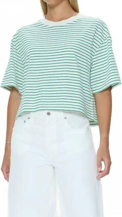 Pistola Denim Mae Cropped Tee In Green