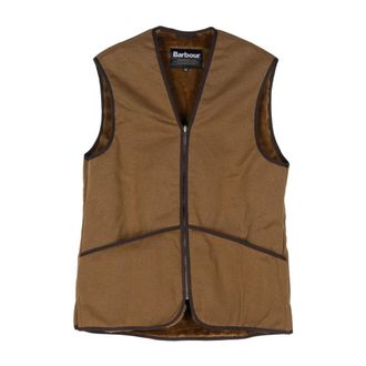 Barbour Vests, male, Brown, Size: 2XS Warm Pile Zip-In Liner