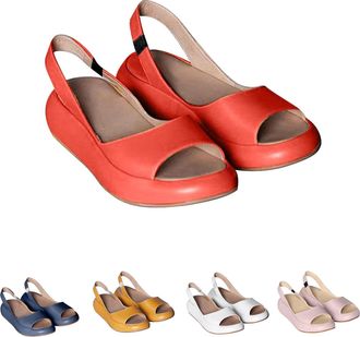 Generic Sandals, Sandals for Women, Womens Ultra-Comfy Casual Flat Orthotic Sandal,Suitable for All Foot Shapes (red,8)