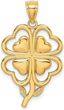 Diamond2Deal 14k Gold 4-Leaf Clover Charm