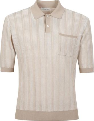 Ballantyne Poloshirt met korte mouwen - Heren - Polos - Beige - M - Katoen - Tops