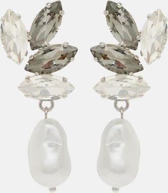 Erdem Embellished faux-pearl drop earrings