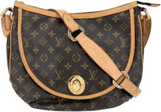 Louis Vuitton Tweedehands Canvas Louis Vuitton tassen - Dames - Vintage Schoudertas - Bruin - ONE Size - Vintage