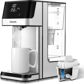 Philips Estaci&oacute;n De Agua, Dispensador De Agua Caliente Filtrada, Capacidad De 2,2 L, 6 Preajustes De Temperatura, Pantalla T&aacute;ctil