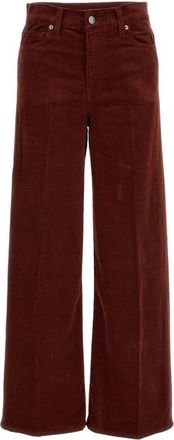 Frame Denim Le Slim Palazzo Corduroy Broek - Dames - Wijde Broeken - Rood - W29 - Katoen - Broeken