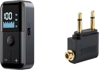 OEM Receptor/transmisor De Audio 4 En 1 De 5,4 Mm, Entrada Auxiliar De 3,5 Mm, Ranura Para Tarjeta Tf, M&uacute;sica Est&eacute;reo, Pantalla Led, Adaptador Con Micr&oacute;fo