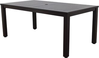 Courtyard Casual Creative Outdoor Products Courtyard Casual Madison 70In Rectangle Aluminum Dining Table