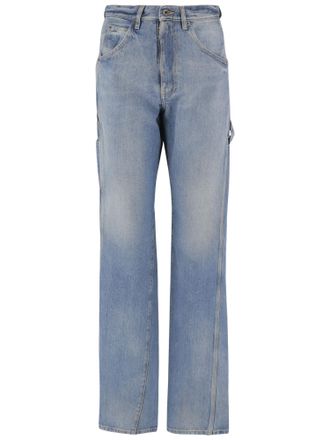 Maison Margiela Light Blue Straight-Leg Cotton Denim Jeans