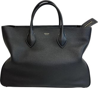 Ferragamo Black Leather Tote Bag (Pre-Owned)