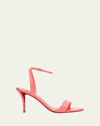 Christian Louboutin 80mm Miss Z Patent Leather Ankle-Strap Sandals