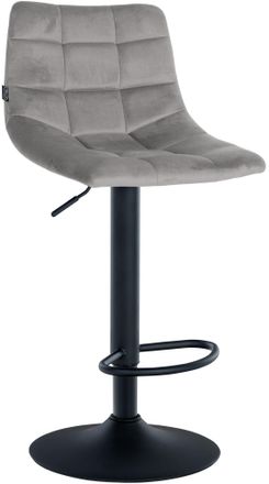 Clp Taburete De Bar Jerry En Terciopelo Gris Negro