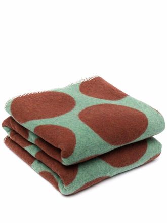 Colville Gebreid deken met stippen - Groen