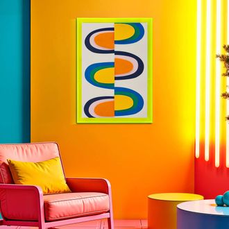 Dmora Cuadro Bamivani, Estructura De Pl&aacute;stico Y Madera, Material Pl&aacute;stico, 50x70h Cm Multicolor