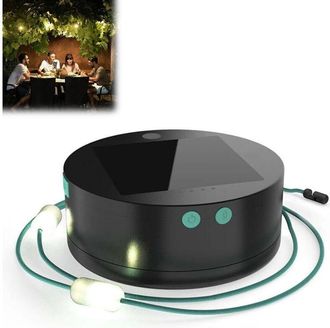 OEM Guirlande Lumineuse - Solaire Et Usb - Etanche Ip44 - Pour Camping Jardin Patio Chambre - 12,5 X 12,5 X 4,8 Cm - 2000 Mah - 4 A 6 H Autonomie - 1 Piec