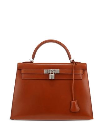 Hermès 2001 Kelly 32 leather tote bag - Bruin