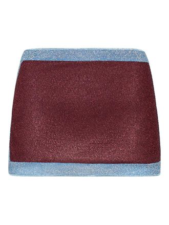 Oséree Mini-rok met glitter en vlakken - Blauw