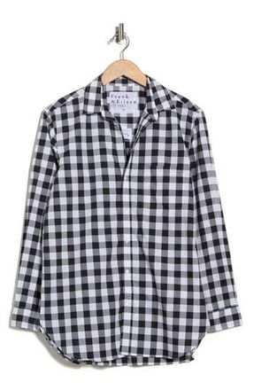 Frank & Eileen Relaxed Fit Cotton Button-Up Shirt in Black And White Checker at Nordstrom Rack, Size Xx-Small