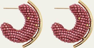 Susana Vega Jewelry Alba Mini Beaded Hoop Earrings