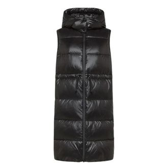 Peuterey Vests, female, Black, Size: L Cobh Long Bodywarmer