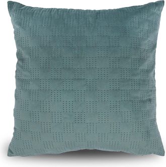 Lewis's Pemberly Velvet Pinsonic Cushion - Green | TJ Hughes