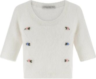 Alessandra Rich Carded Mohair Sweater