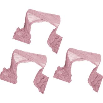 OEM Paquete De 3 Caminos De Mesa De Etamina Arrugada - Gris Empolvado