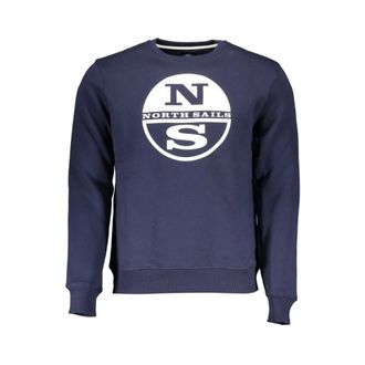 North Sails Sweatshirts, male, Blue, Size: 2XL Round Neck Sweatshirt