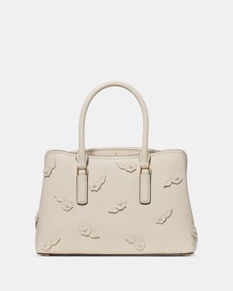 Kate Spade New York Womens Thompson Street Floral Small Satchel Bag - Beige - One Size