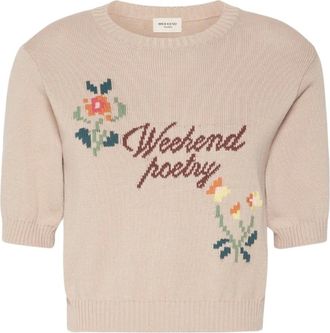 Max Mara Truien & Vesten, Dames, Beige, M, Katoen, Fiacre Katoenen Pullover
