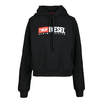 Diesel Katoenen Sweatshirt - Dames - Hoodies - Zwart - XS - Katoen - Hoodies & sweatvesten