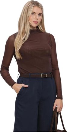 Freebird by Steven Tally Top - Dames - Longsleeves - Bruin - M - Tops