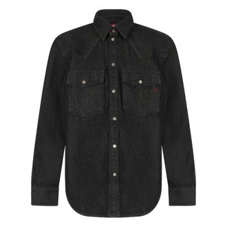 Diesel Denim Shirts, male, Black, Size: XL D-Ocean Denim Shirt
