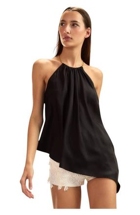 Cynthia Rowley Talita Silk Blouse in Black at Nordstrom, Size Large