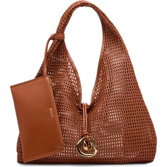 Dolce Vita Missie Woven Shoulder Bag in Cognac at Nordstrom