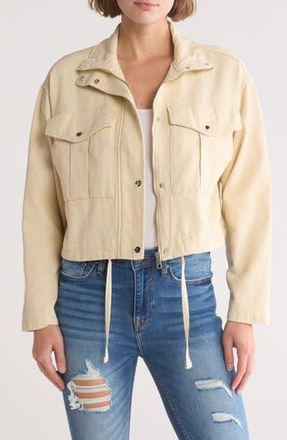 Vigoss Crop Cargo Jacket in Ecru at Nordstrom Rack, Size X-Large