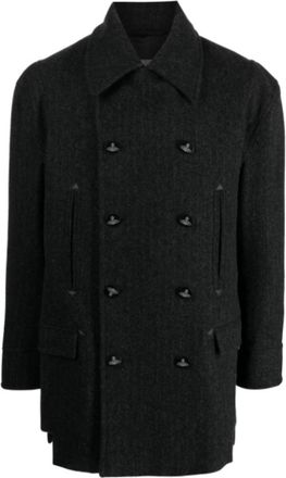 Vivienne Westwood Jassen, Heren, Zwart, M, Gestreept Peacoat