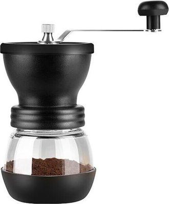 OEM Molinillo De Caf&eacute; Manual, Doble Rodamiento, Port&aacute;til, Material Cer&aacute;mico/vidrio/acero Inoxidable/pp/silicona, Negro