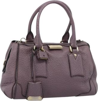 Burberry Pre-owned Leren handtassen - Dames - Vintage Handtas - Paars - ONE Size - Leer - Vintage