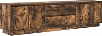 vidaXL Vidaxl - tv Cabinet with led Lights Smoked Oak 193.5x41x50 cm