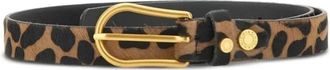 Gianni Chiarini Belts, female, Brown, 100 CM, Leopard Print Pony Belt