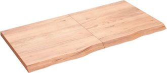 vidaXL Vidaxl - Bathroom Countertop Light Brown 120x60x(2-4)cm Treated Solid Wood