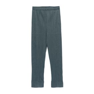 Issey Miyake Straight Trousers, female, Blue, Size: 2XL Straight Trousers