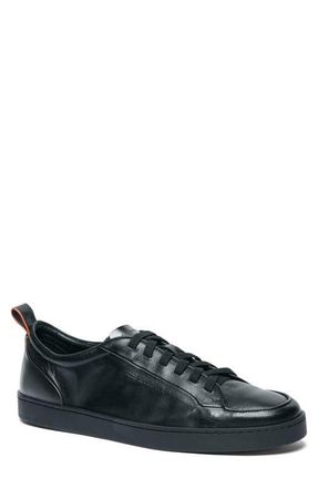 Santoni Off Duty Low Top Sneaker in Black at Nordstrom, Size 10.5