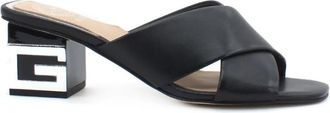Guess Heeled Mules - Dames - Muiltjes - Zwart - 36 EU - Leer - Schoenen