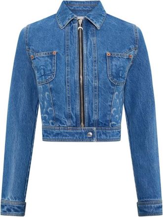 Marine Serre Blue Shirt Collar Jacket