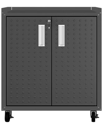 Manhattan Comfort Fortress 31.5 Mobile Garage Cabinet With Shelves