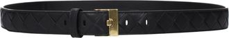 Bottega Veneta Damess Leren riem zwart