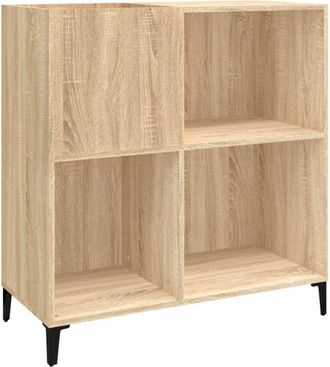 vidaXL Mueble discos madera contrachapada roble Sonoma 84,5x38x89 cm Vidaxl