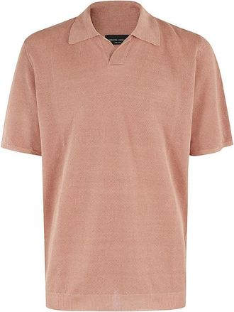 Roberto Collina Piqué Stitch Polo Shirt With Classic Collar