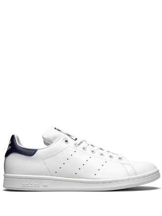 adidas Stan Smith White/Navy sneakers - women - Leather/Rubber/Fabric - 6.5
